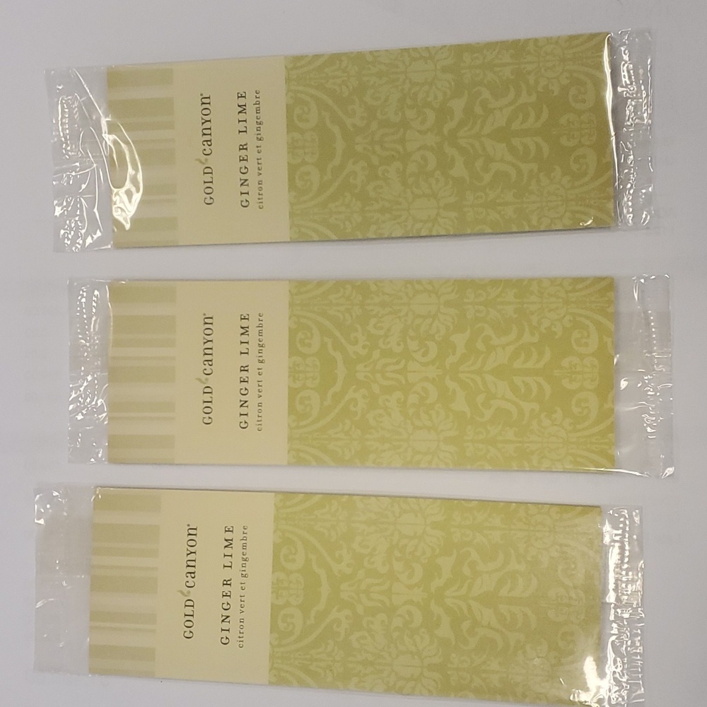 GINGER LIME scented bookmark, set of 3 from Gold Canyon‎